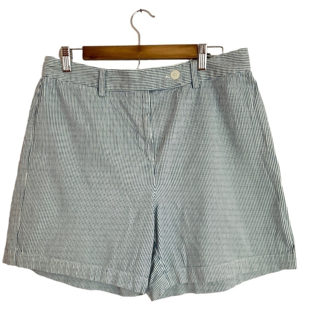 Talbots Black and White Striped Women Shorts